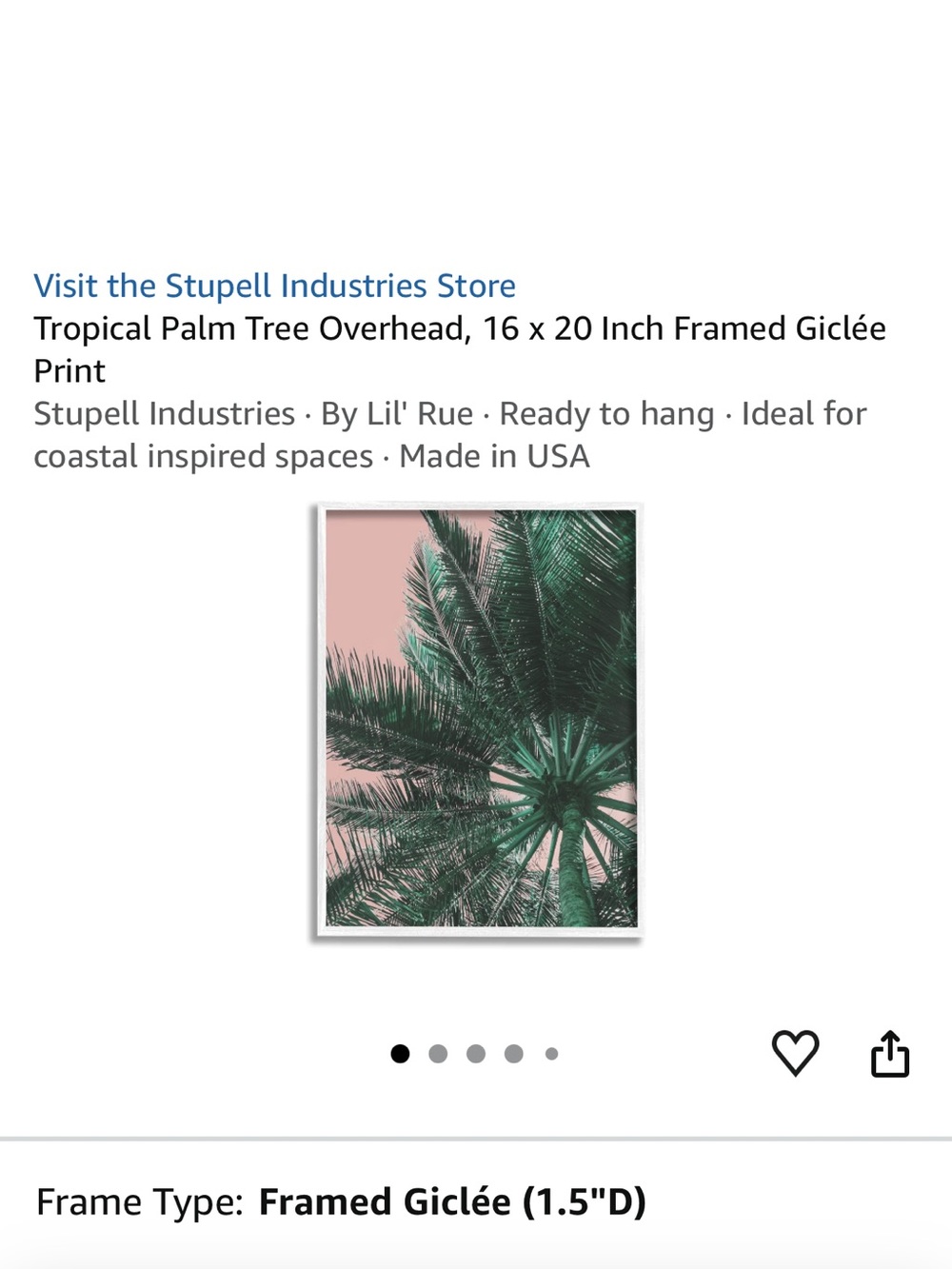 Green Palm Framed Wall Art #palmtree #palm tree